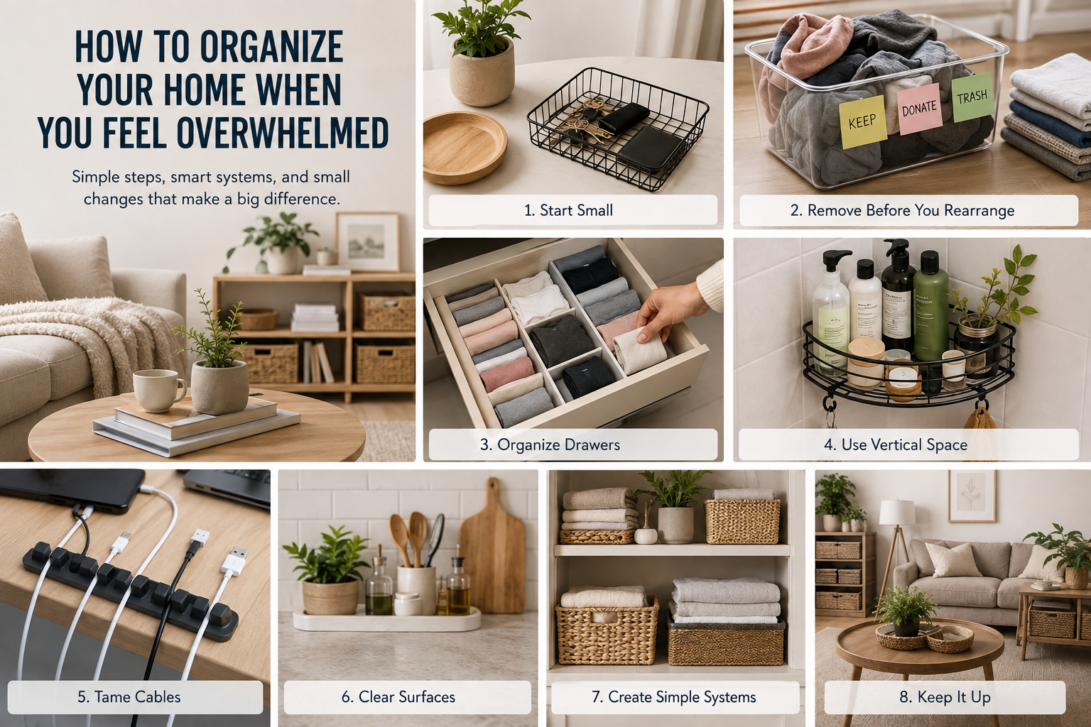 How to Organize Your Home When You Feel Overwhelmed