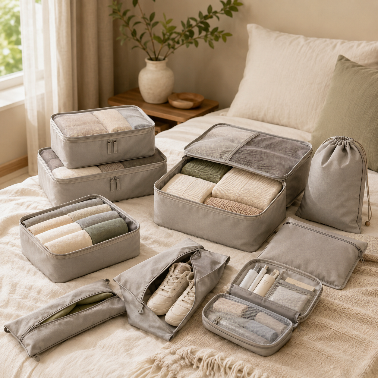 PackPerfect™ – 8-Piece Travel Organizer Set